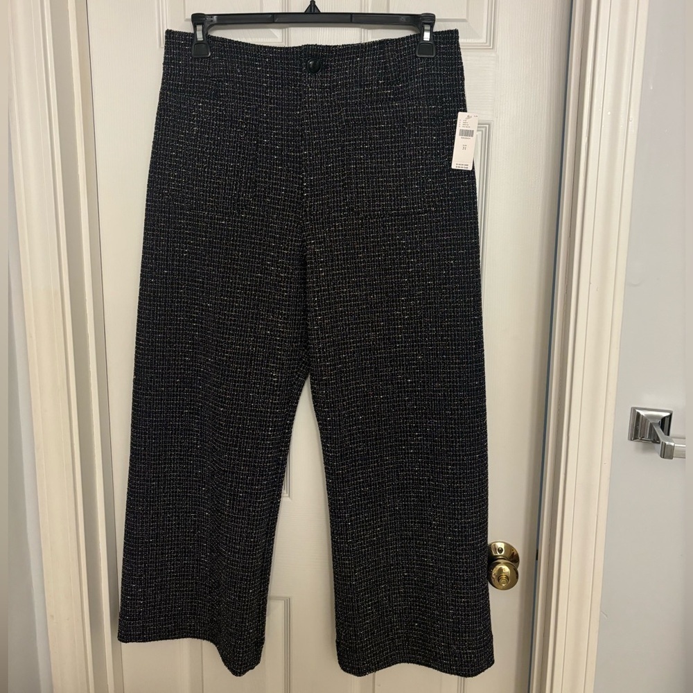 Maeve The Colette Black Multicolored Tweed Pants Size 31